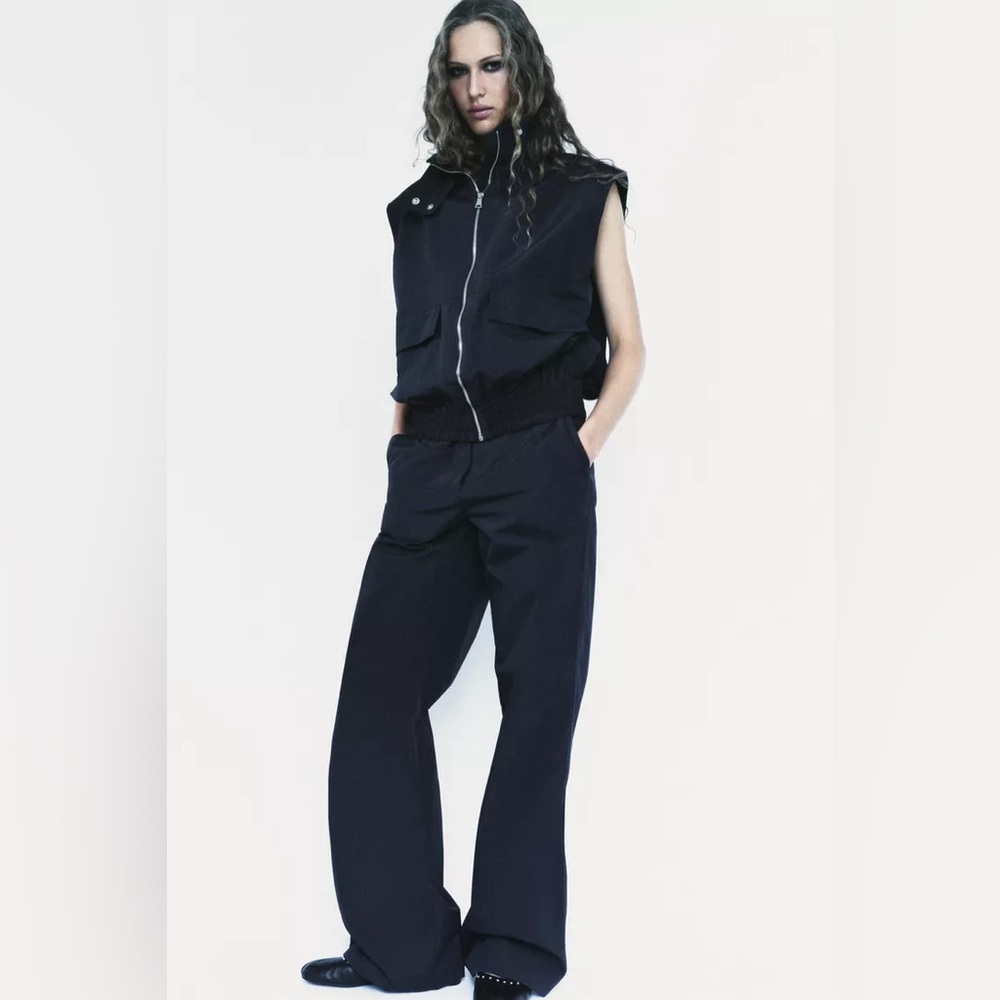 Zara navy Sleeveless Pantsuit